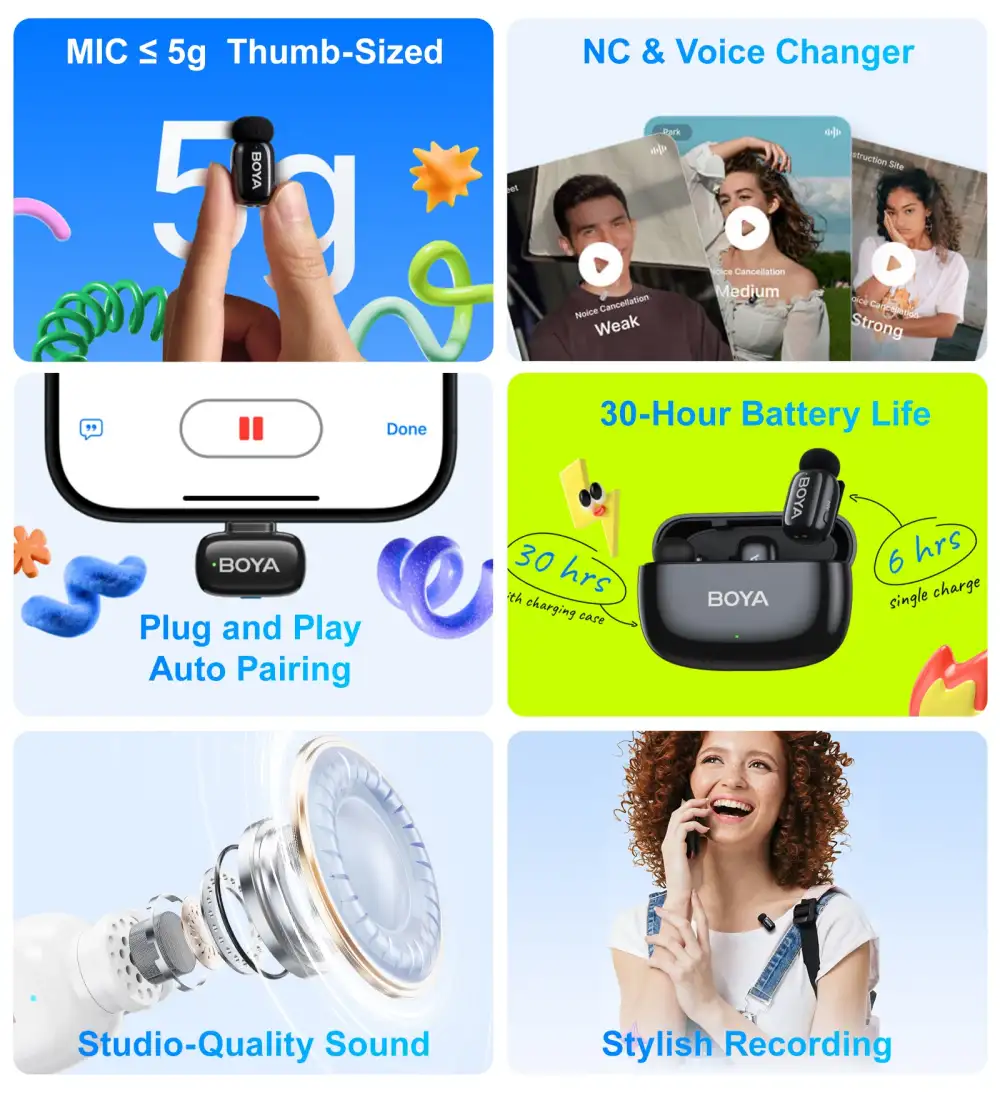 Premium compact wireless microphone ideal for Bangladesh creators