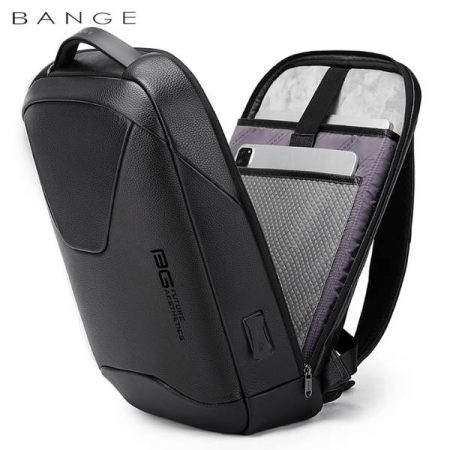 Bange 6621 Leather Anti Theft Travel Backpack