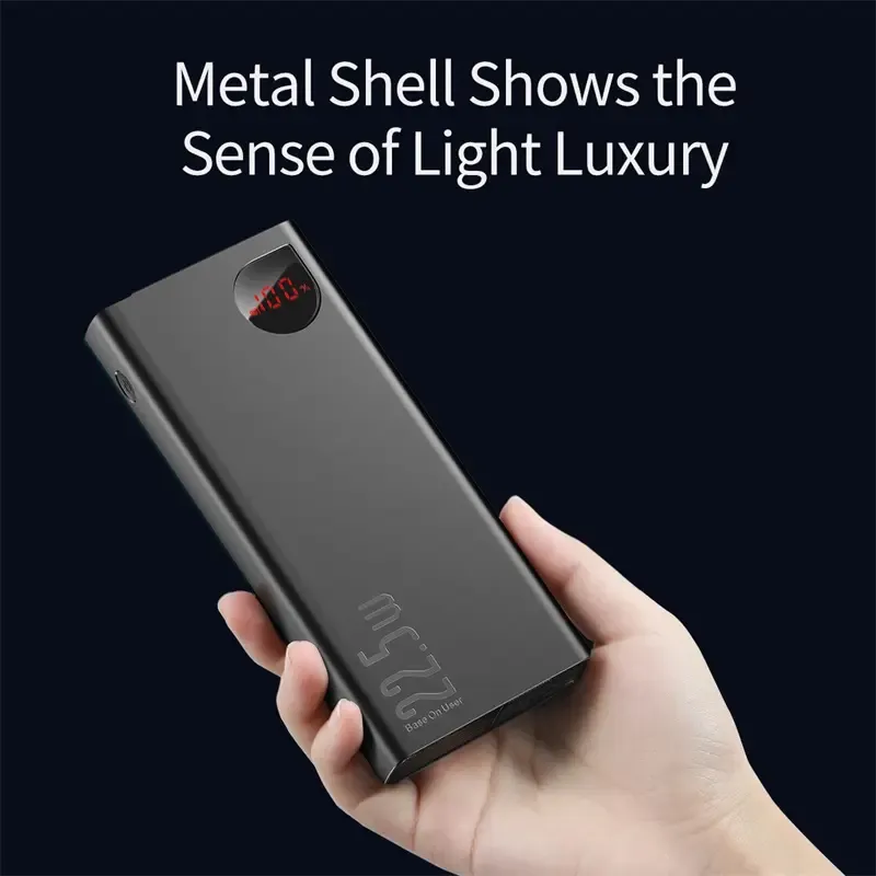 Baseus Adaman 20000mAh 22.5W power bank premium metal design black