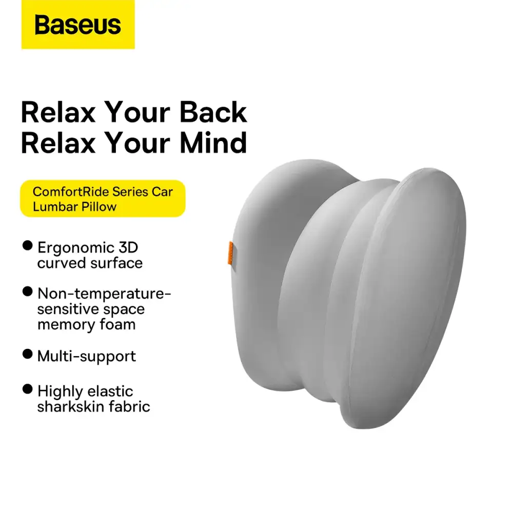 Baseus Headrest Lumbar Pillow for Car Travel Bangladesh