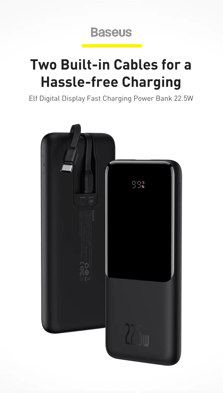 Baseus Elf Digital Display 22.5W Power Bank 10000mAh