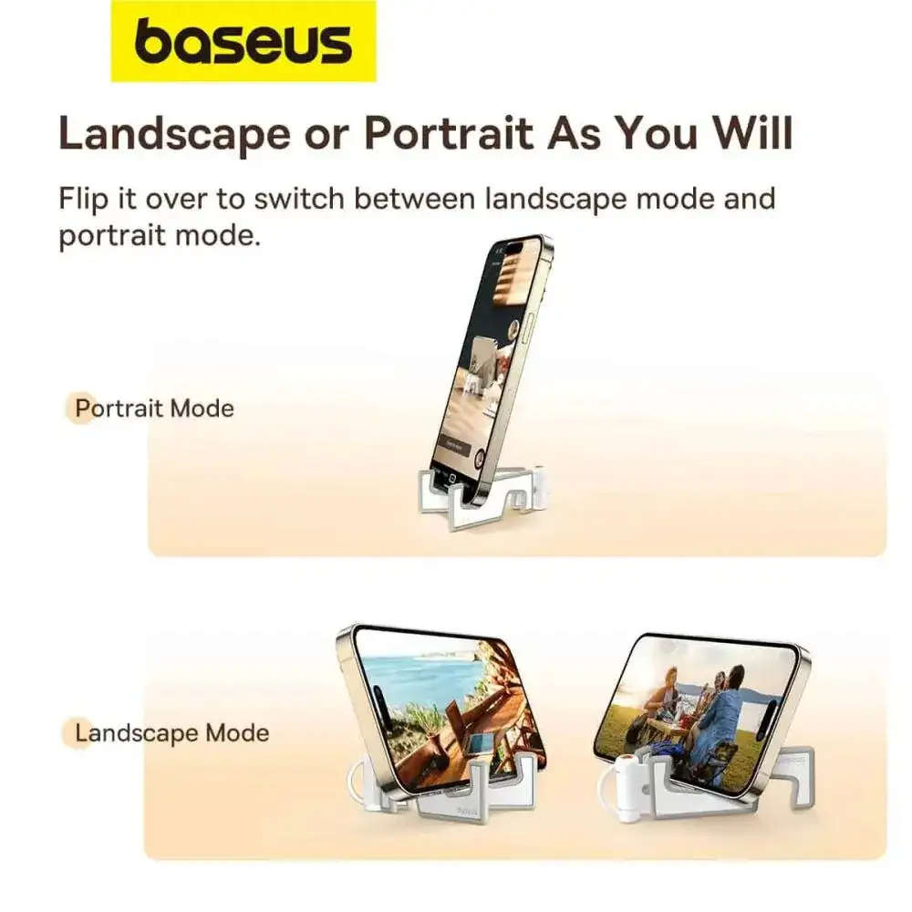 Baseus landscape or portrait cell phone holder stand