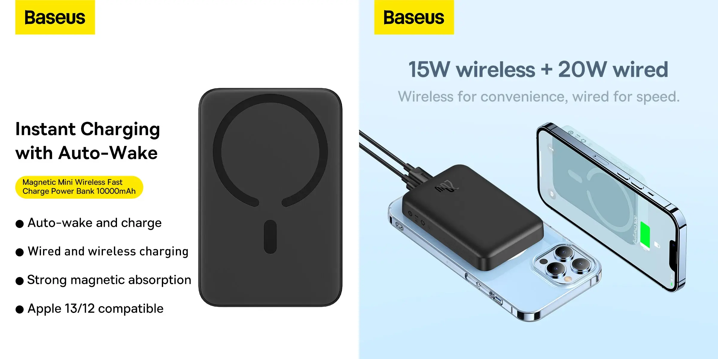 Baseus Magnetic Mini Wireless Power Bank 20W 10000mAh