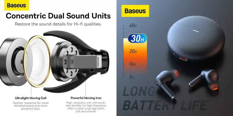 Baseus NGTW170001 True Wireless Earphones Bowie EX