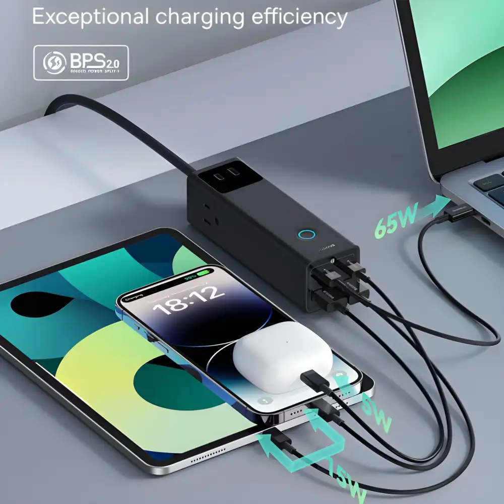 Baseus PowerCombo Digital PowerStrip 3AC+2U+2C 65W with 1.5m Power Cord