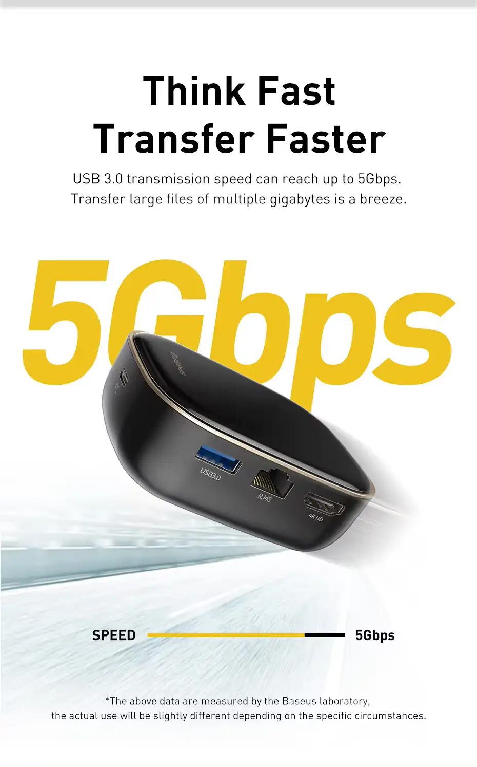 Multifunctional Baseus Type-C charger for laptops and phone