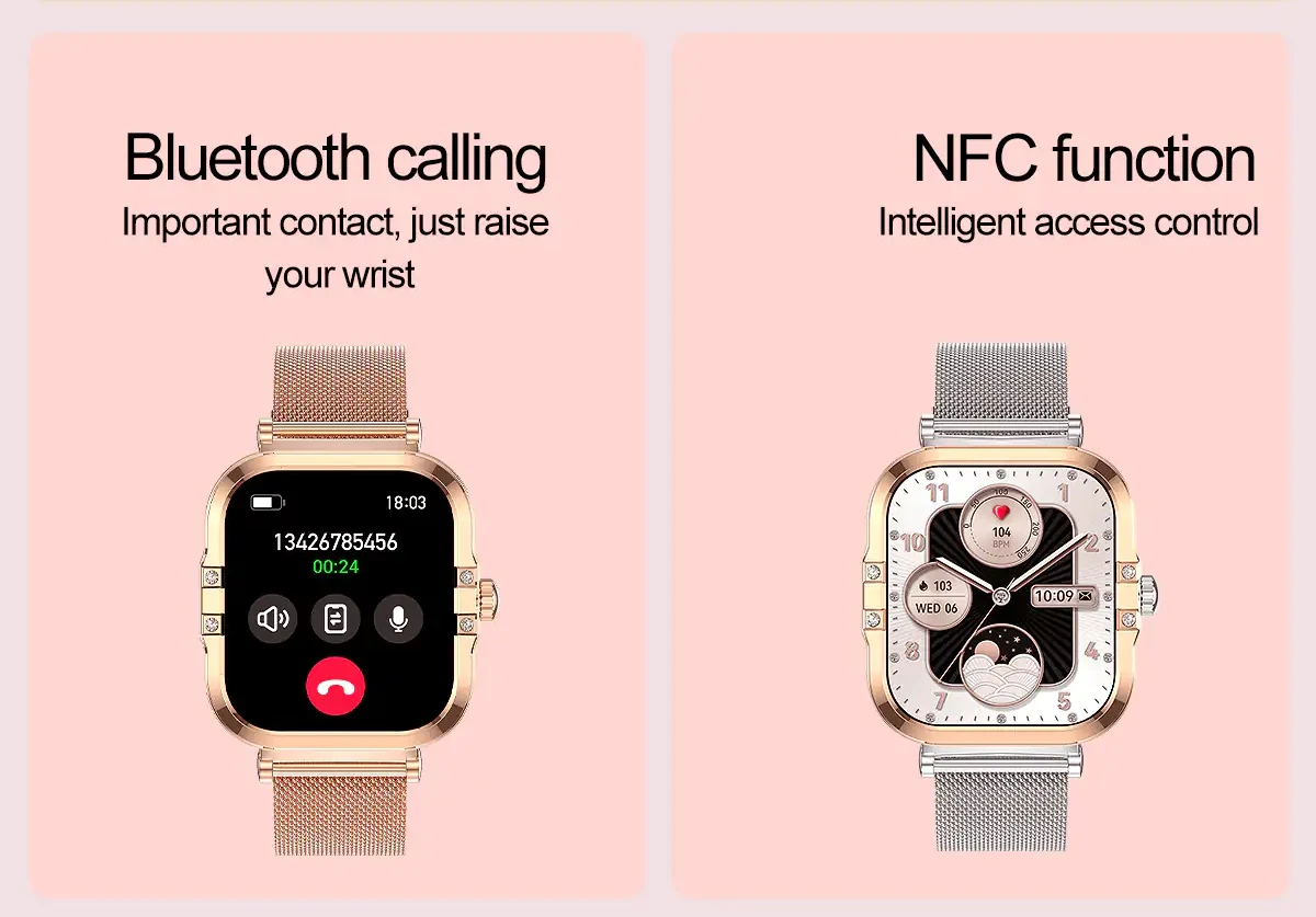 Blisbond Pearl AMOLED Display Smart Watch for Women