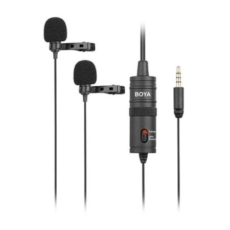 Boya BYM1DM Dual Omni-Directional Lavalier Mic