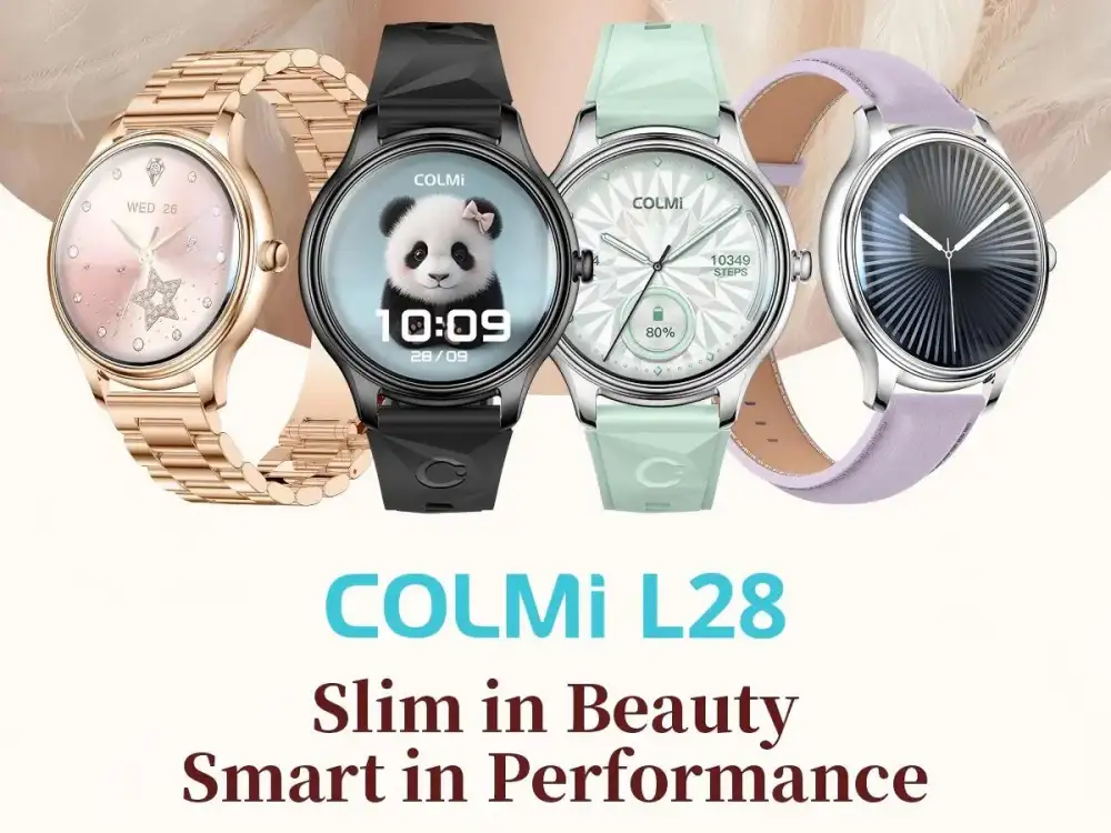 Colmi L28 smartwatch with bright, clear HD display