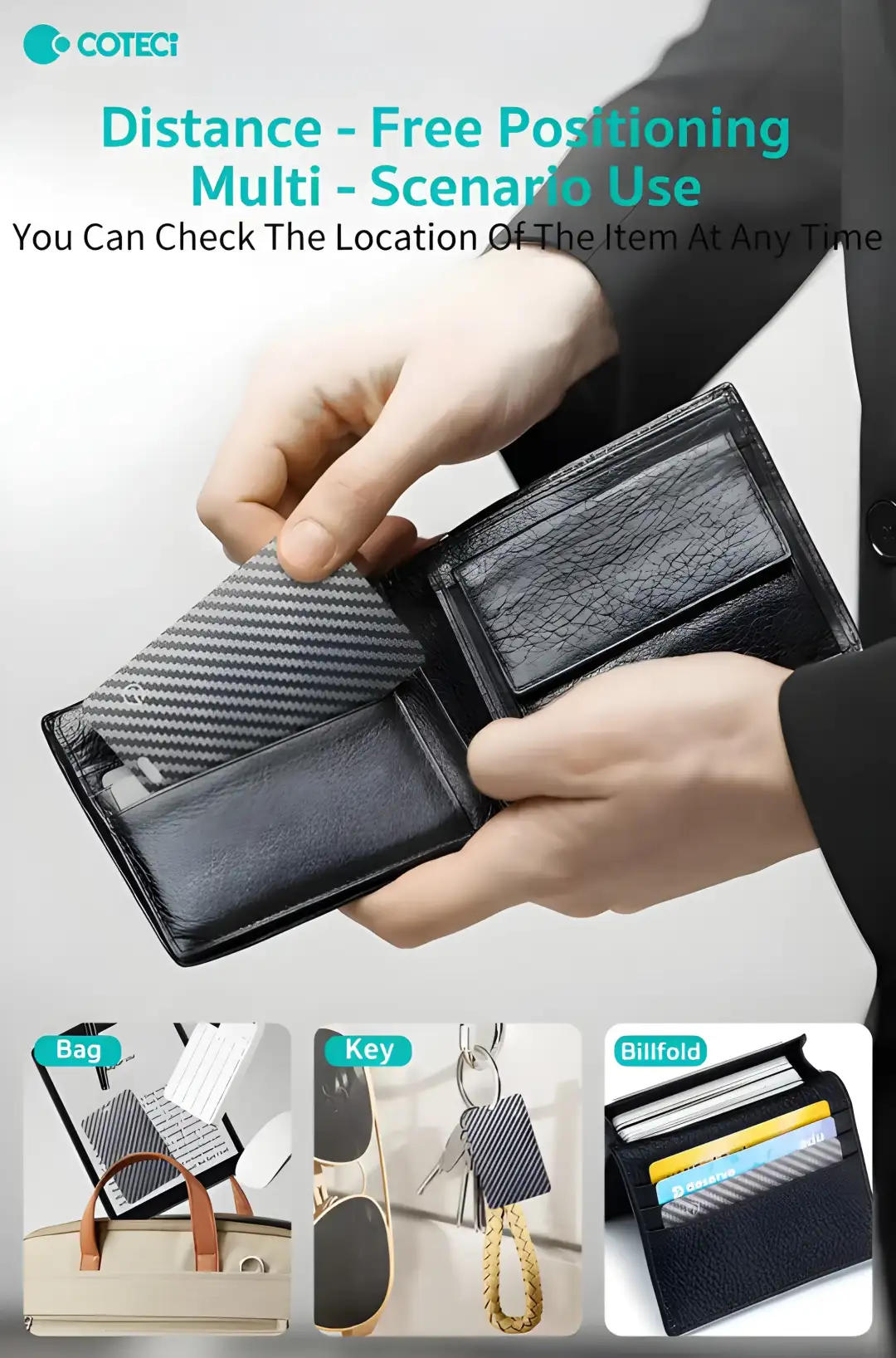 COTECi card tracker for iOS devices compact design