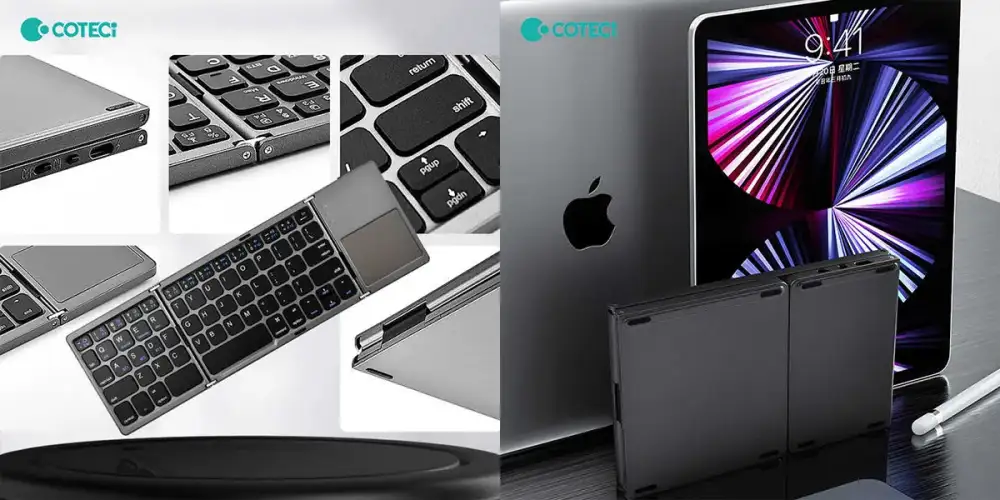 COTECi OF-033 Ultra-Thin Foldable Bluetooth Keyboard