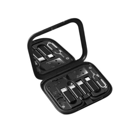 COTEetCi 87702-BK Travel Version 8-in-1 Data Cable Storage Box