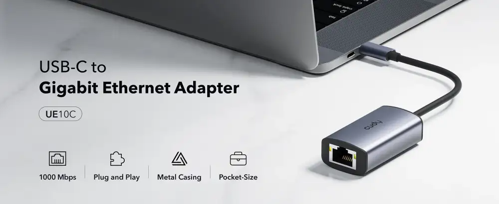 CUDY UE10C USB-C to Gigabit Ethernet Adapter