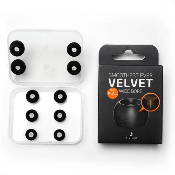 DIVINUS Velvet Wide Bore Silicone Eartips 5 Sizes, Per Size 1 Pair