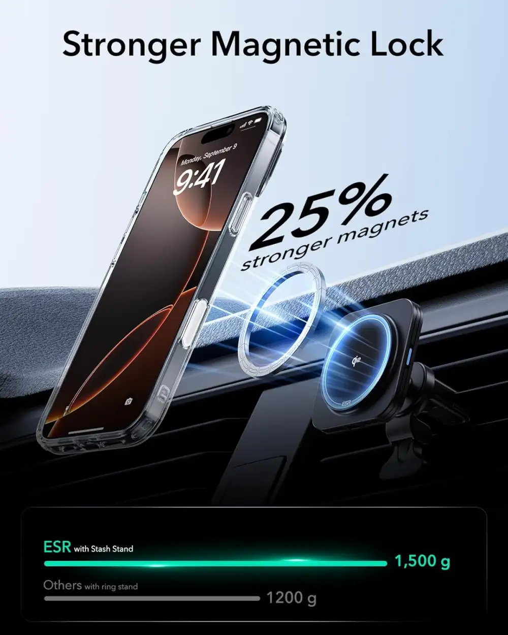 ESR HaloLock clear hybrid iPhone 16 case with camera control