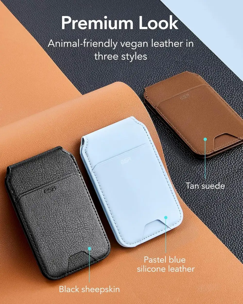 ESR HaloLock Magnetic Wallet Caramel Brown