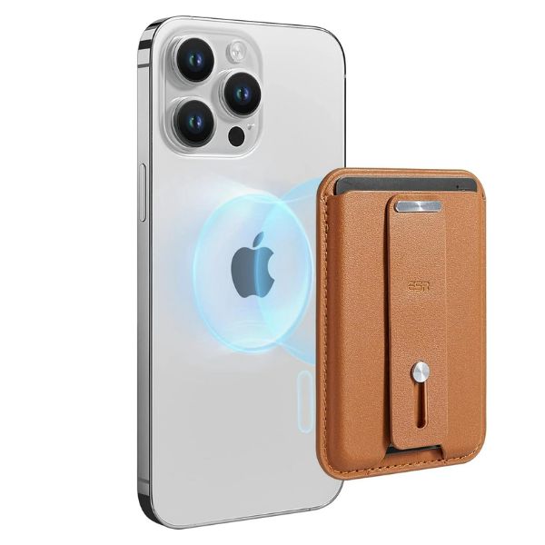 ESR HaloLock Magnetic Wallet Caramel Brown