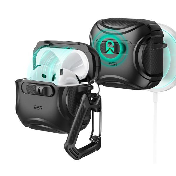ESR Pulse FlickLock HaloLock Case for AirPods 4, Black