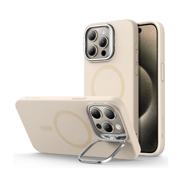 ESR iPhone 15 Pro Max & 15 Pro Cloud Soft Case with Stash Stand (HaloLock)