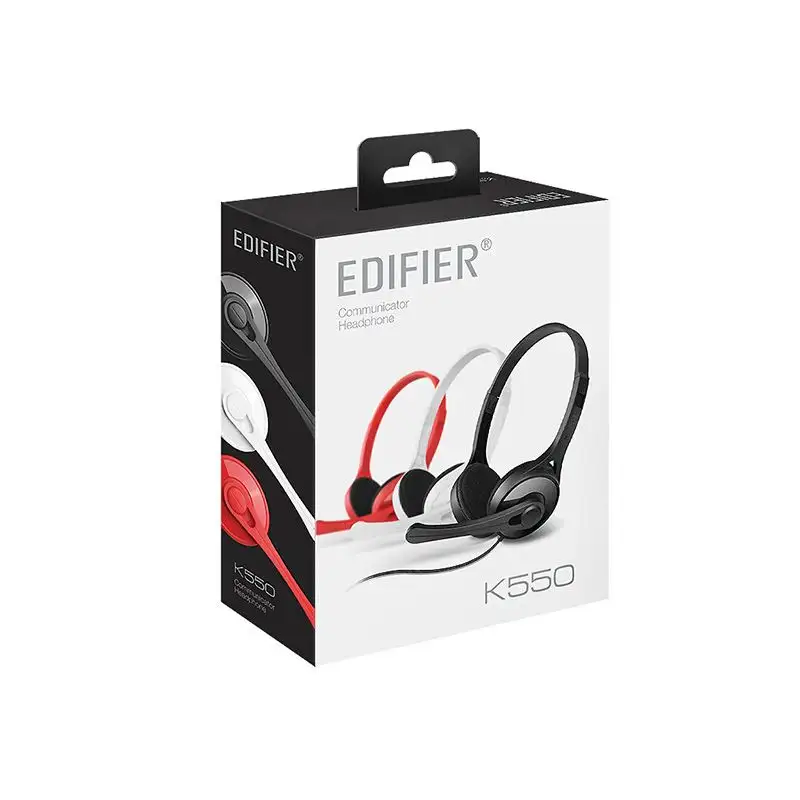 A clean studio close-up of the Edifier K550 single plug headphone,