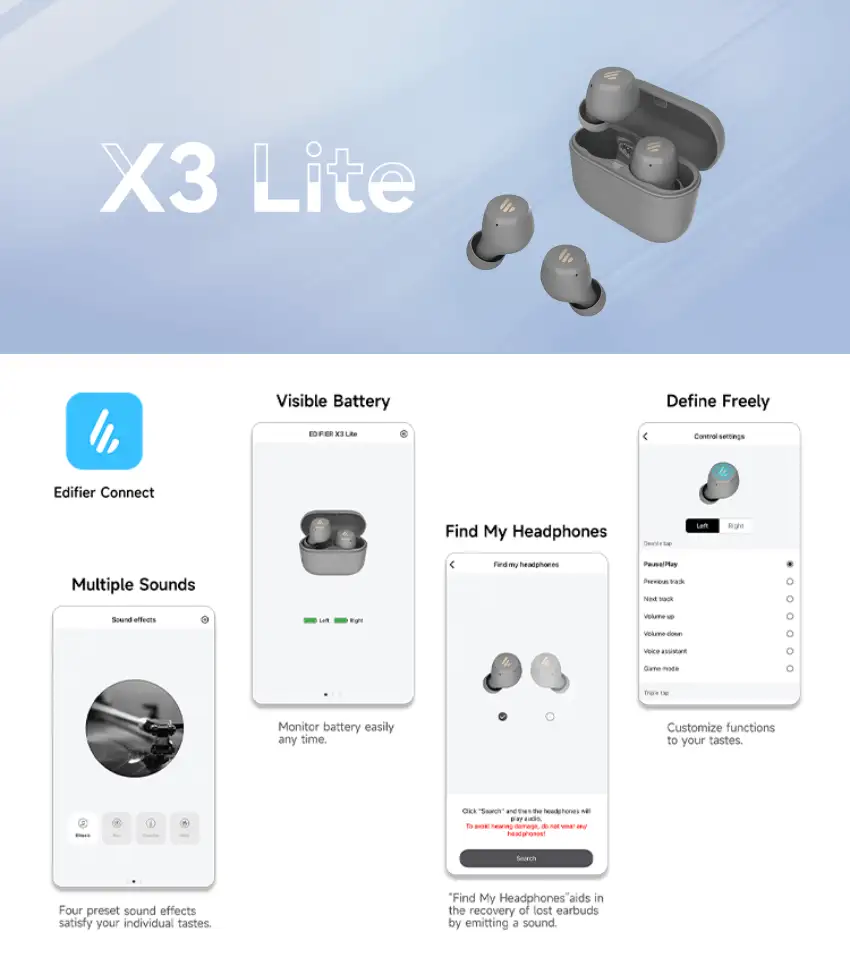 Edifier X3 Lite True Wireless In-Ear Earbuds