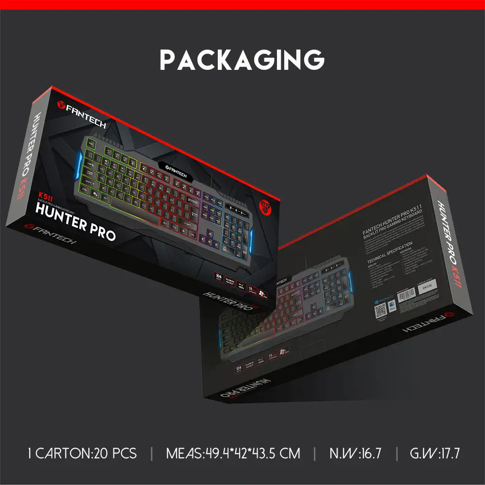 Fantech K511 Hunter PRO Backlit Gaming Keyboard
