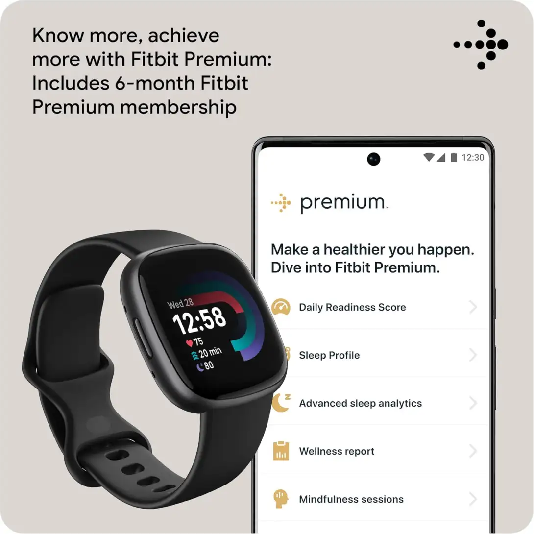 Versa 4 fitness watch with health monitoring features