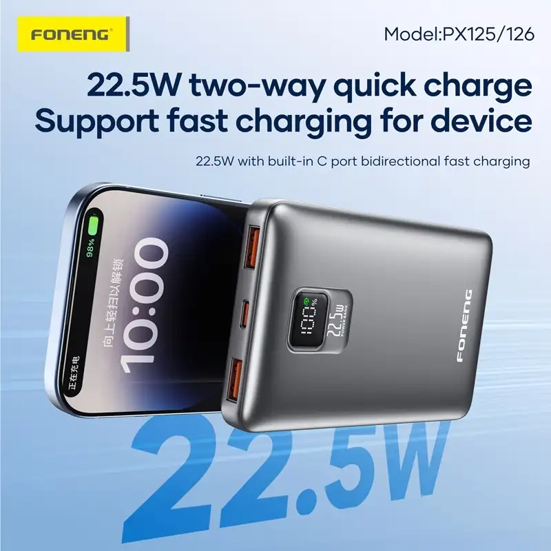 Foneng PX125 10000mAh Power Bank retail packaging