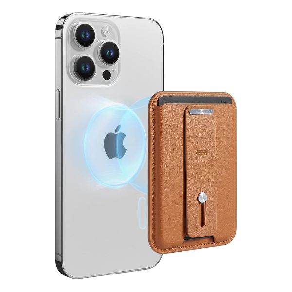 ESR Grip Wallet Stand (HaloLock), Brown