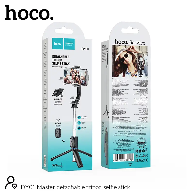 HOCO DY01 Master detachable tripod selfie stick design