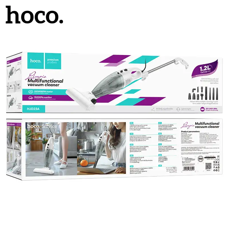 HOCO HJD23A 2 in 1 stick handheld vacuum cleaner