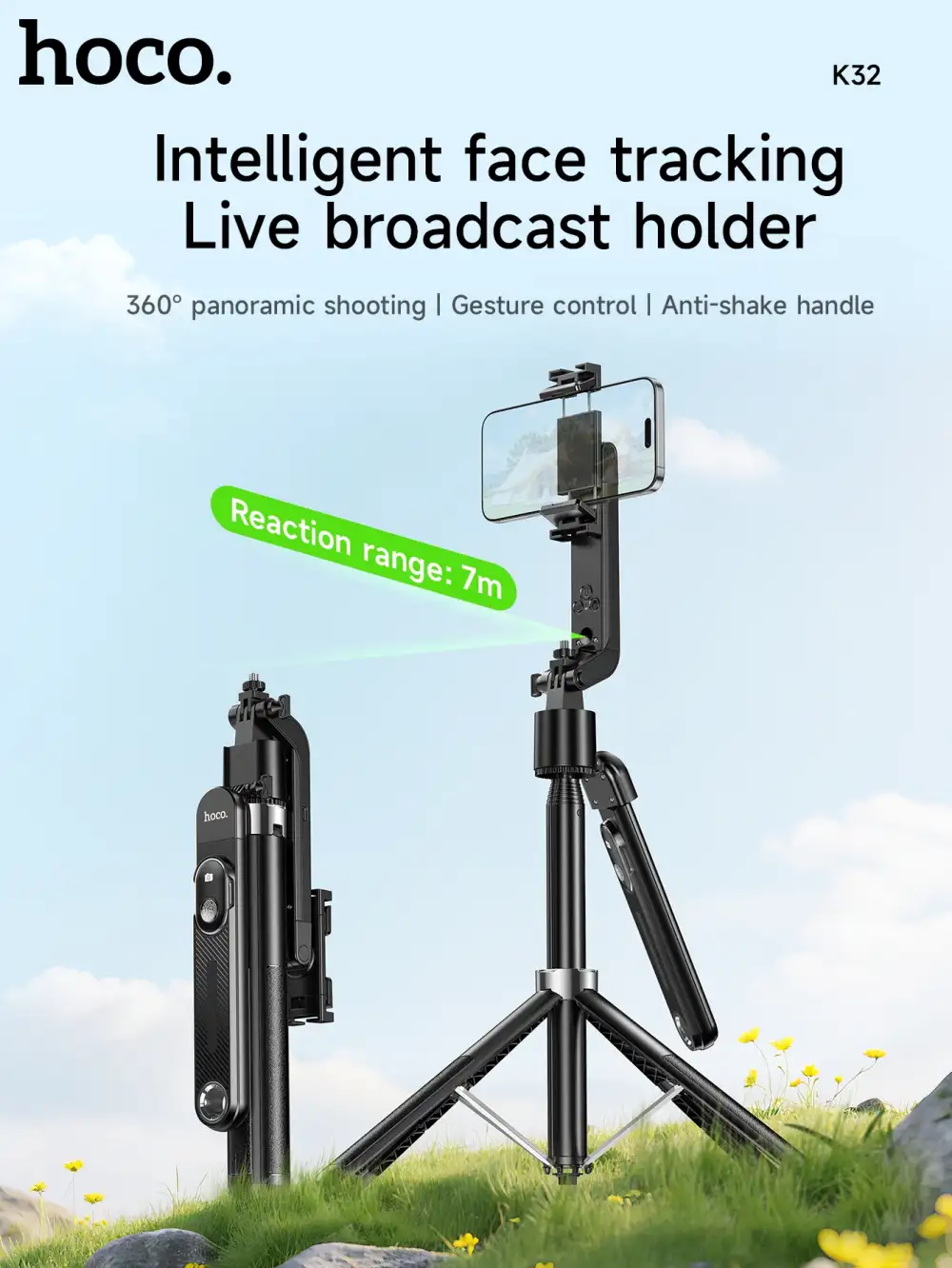 Hoco K32 smart stand designed for live broadcasting