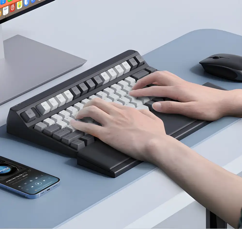Hagibis ergonomic wrist rest pad for typing comfort Soft supportive wrist pad with handy storage box