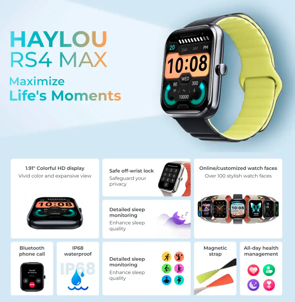 Haylou RS4 Max Calling Smart Watch