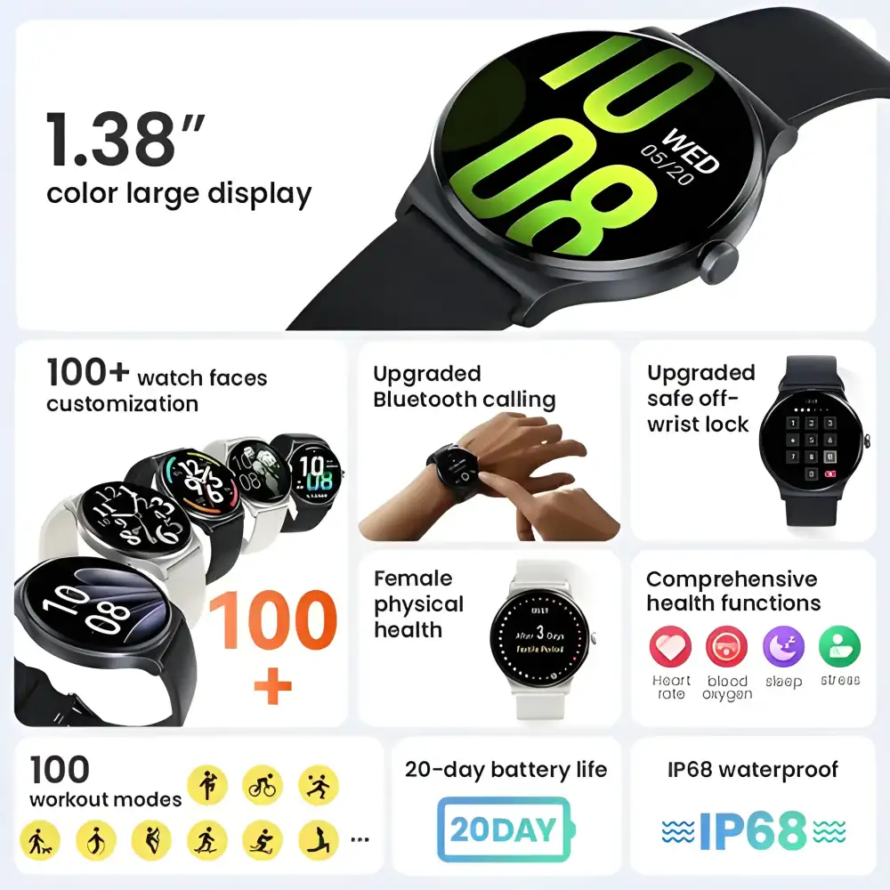 Stylish smartwatch offering smooth Bluetooth calling