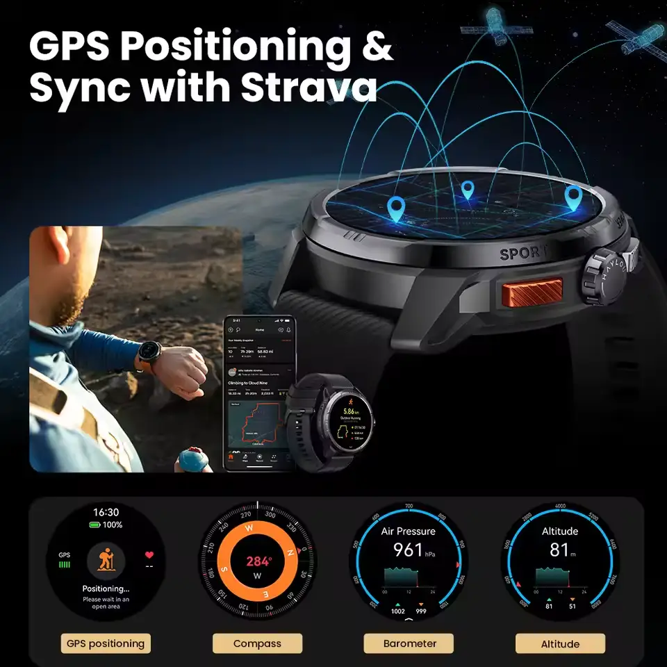Haylou Solar Ultra BT Calling Smart Watch with GPS