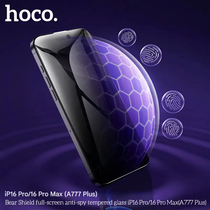 Hoco A777 full HD Screen Tempered Glass Bear for iP16 Pro Max