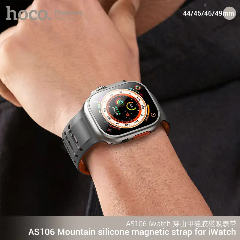 Hoco AS106 Mountain silicone magnetic strap for iWatch (44/45/46/49mm)