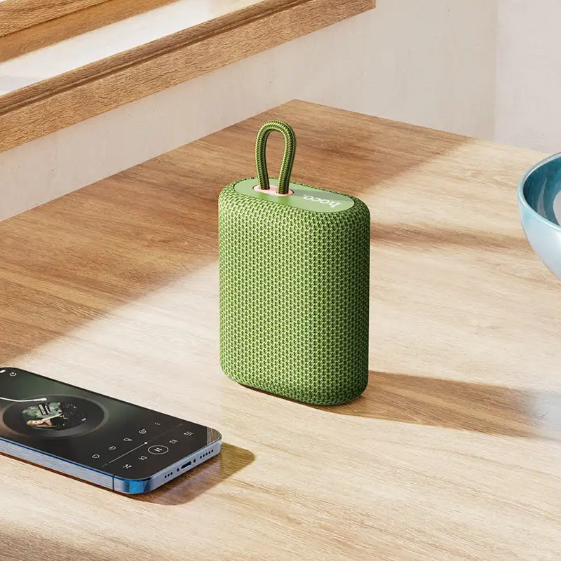 A shot showing multiple speakers connected via the TWS function to create a stereo pair.