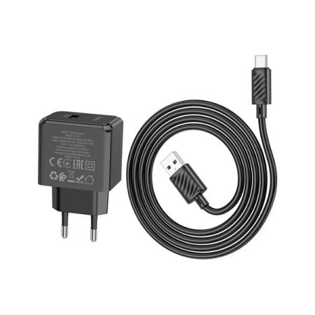 Hoco CS12A 18W Ocean Single Port QC3.0 Charger Set