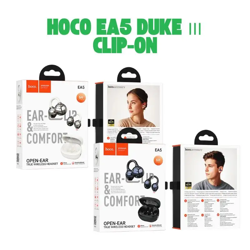 Hoco EA5 Duke Ⅲ Clip-On True Wireless BT Earbuds