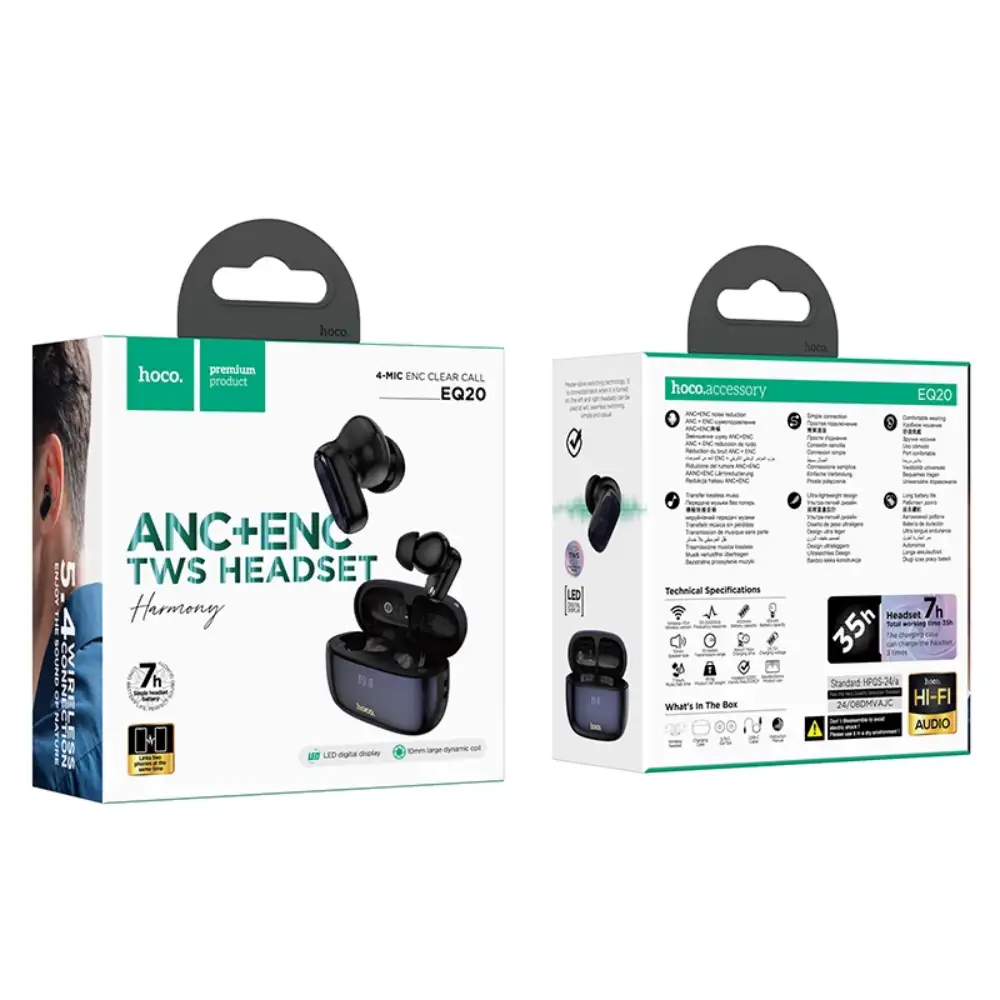 Hoco EQ20 Rhyme True Wireless Bluetooth Earbuds