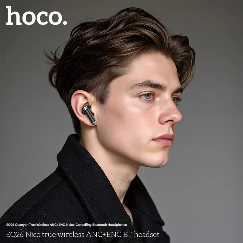 Hoco EQ26 Earbuds charging case and design