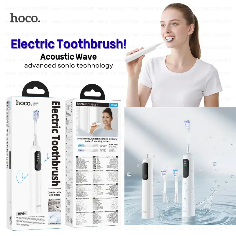 Hoco HP64 acoustic wave electric toothbrush design