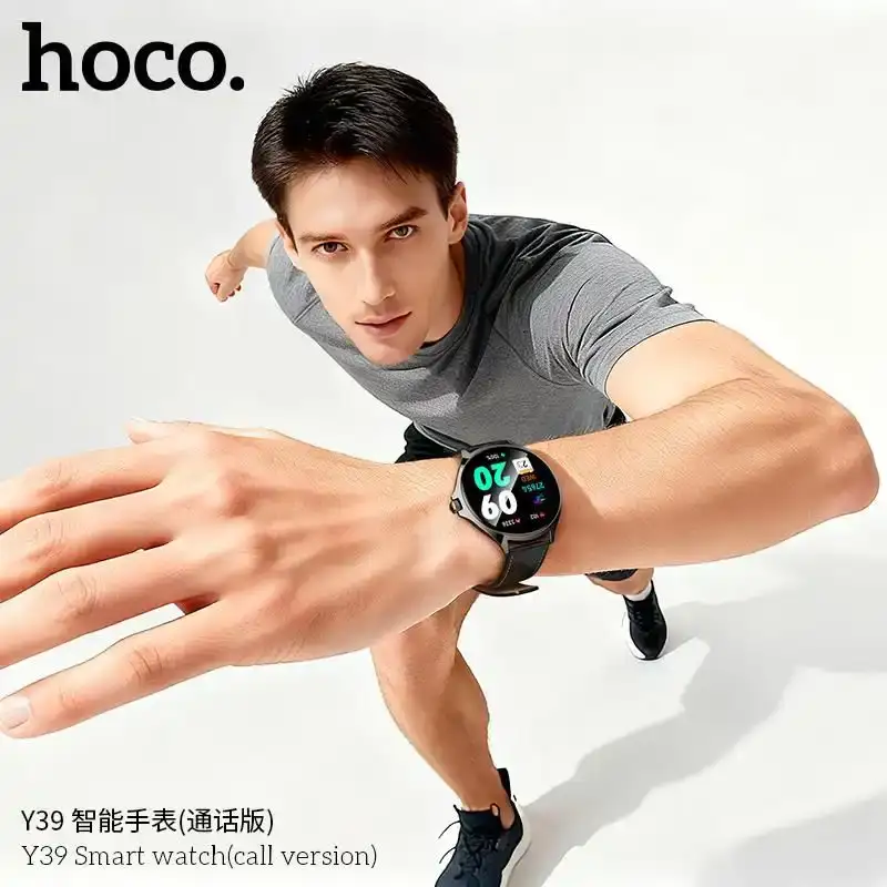Hoco Y39 calling smartwatch with bright HD display 2. Stylish Bluetooth watch for smooth daily calling