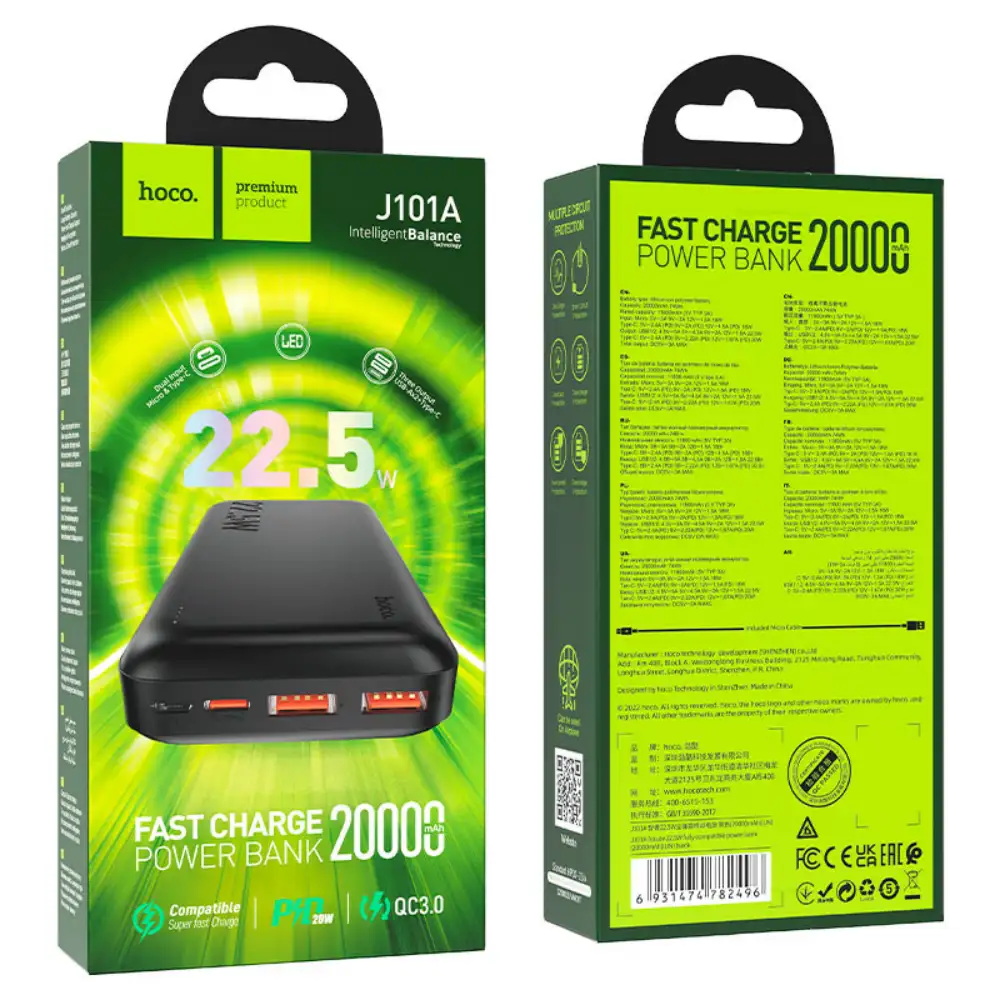 Hoco J101A 22.5W 20000MAH Fast Charging Power Bank