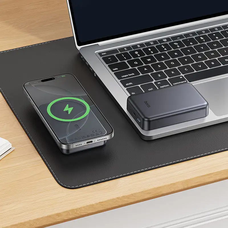 A crisp studio close-up of the Hoco J160A 10000mAh MagSafe power bank