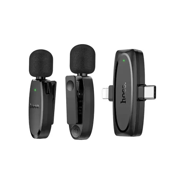 Hoco L15 Dual Wireless Lavalier Microphone Type-C & Lightning
