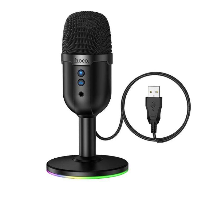 Hoco L25 Bright USB-A Port RGB Desktop Microphone
