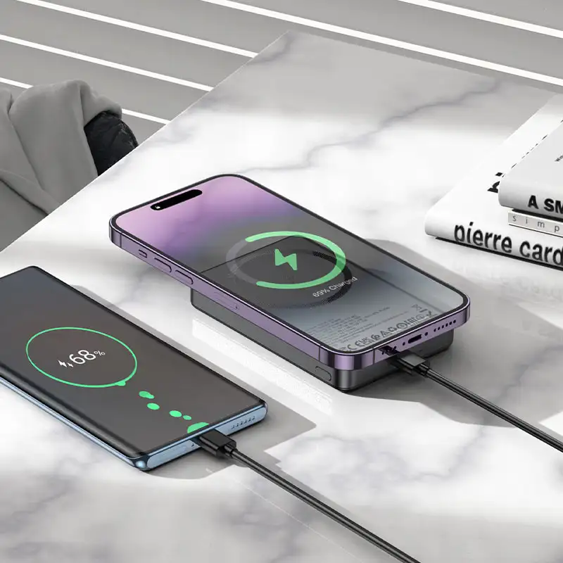 Hoco Q34 Clever 10000mAh Magnetic Power Bank with 15W wireless charging